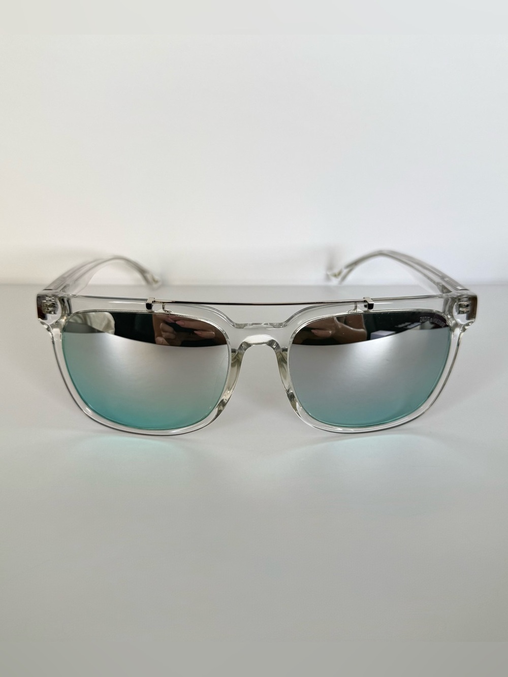 Zadig and Voltaire unisex mirrored clear sunglasses Retail 280$